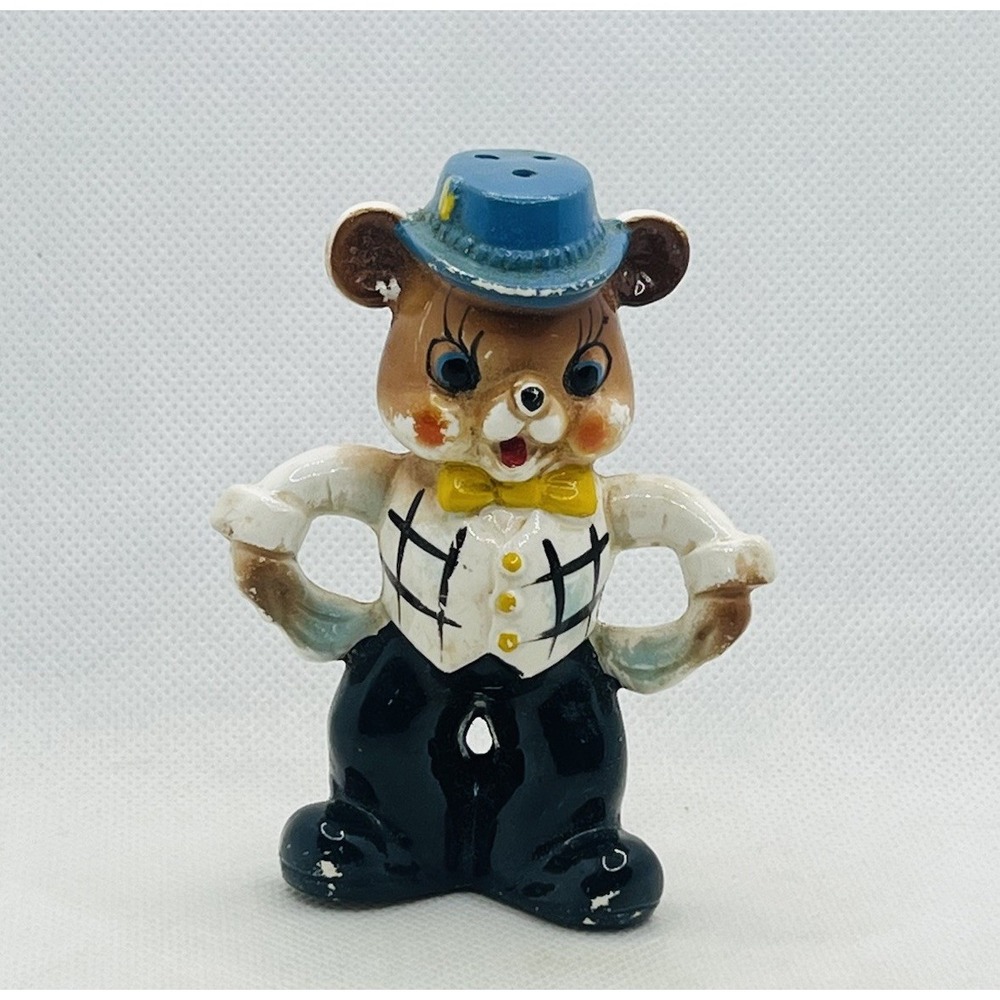 Vintage Mouse Ceramic Salt or Pepper Shaker Made in Japan 1960s Anthropomorphic